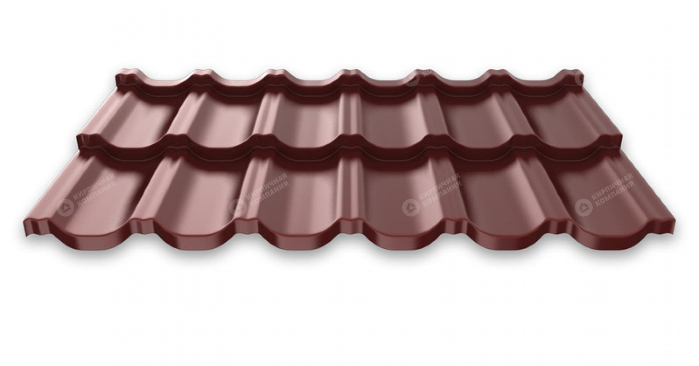 Металлочерепица Ruukki Finnera цвет RR887 шоколадный 1140*660 мм