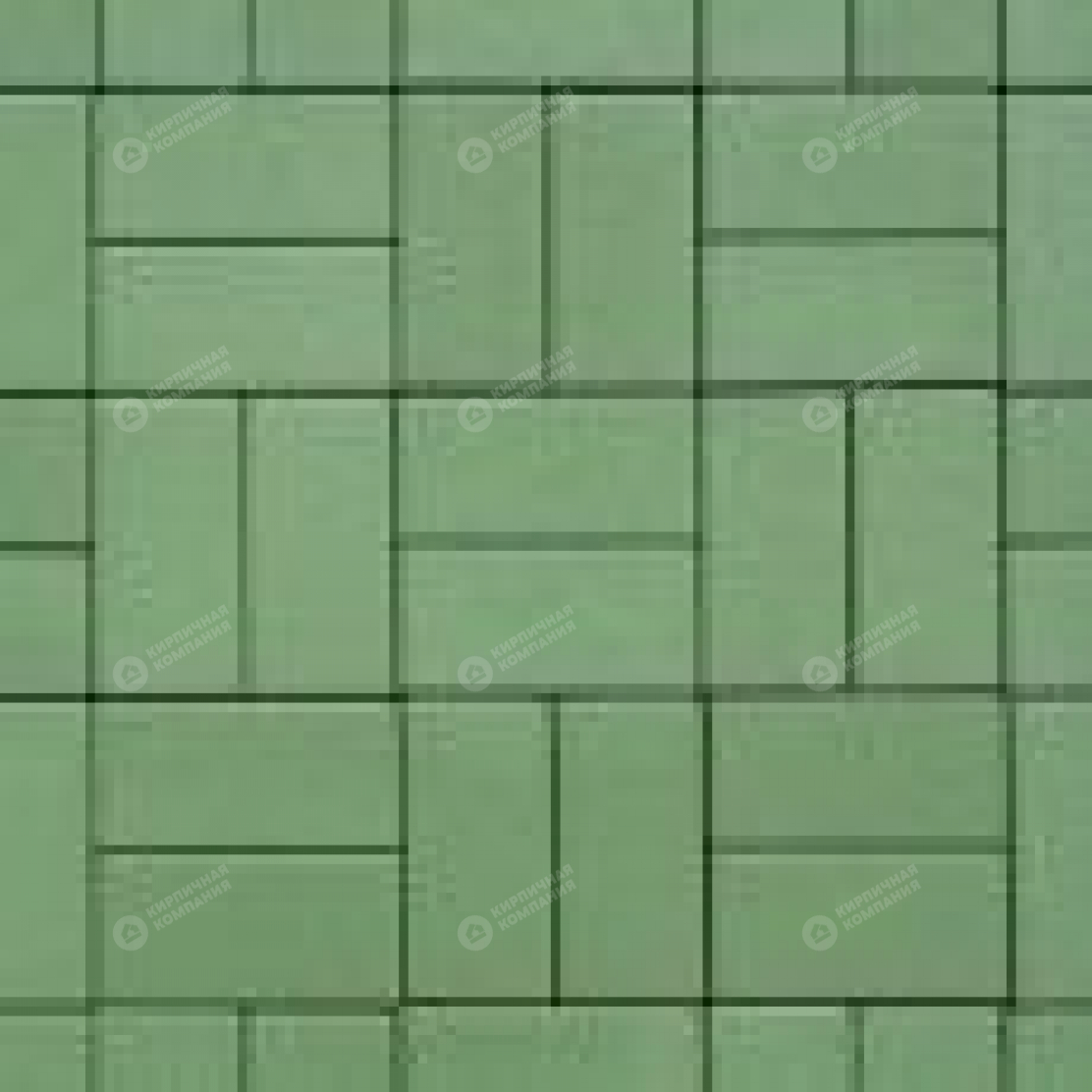 Тротуарная плитка ЛаЛиния 2К.4 зеленая гладкая