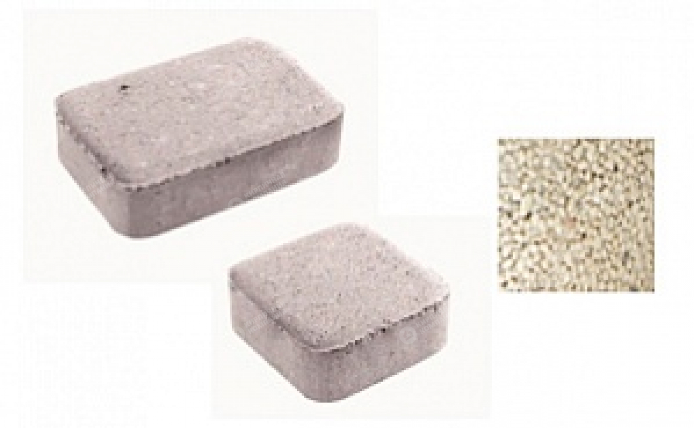 Тротуарная плитка Классико фактура стоунмикс, 1КО.4 Белый