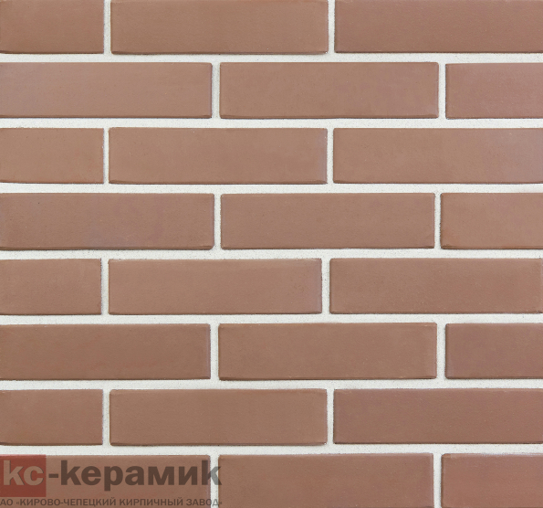 Кирпич облицовочный шоколад Гладкий одинарный полнотелый 